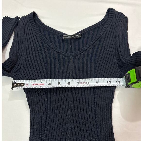 NWT Peruvian Connection Womens XS Castello Dress Pima Cotton Ribbed V-Neck - Picture 9 of 9